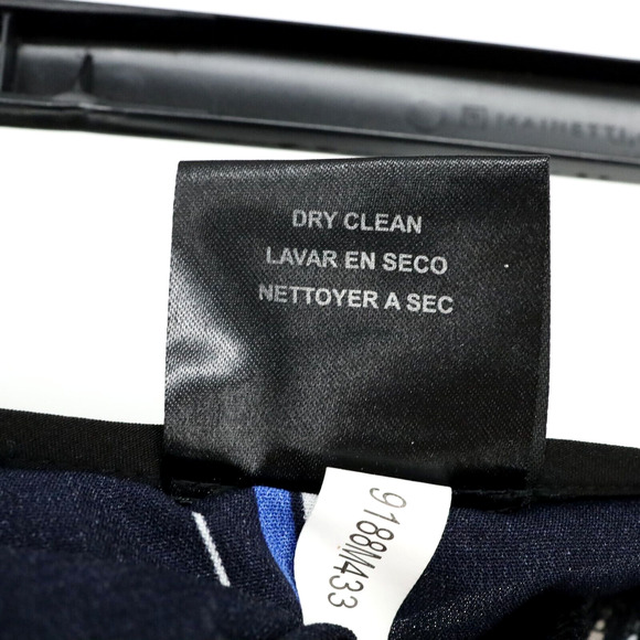 Tahari Dress Pants Womens 16 Black Blue Stripe Wide Leg Lightweight ASL - Picture 11 of 12